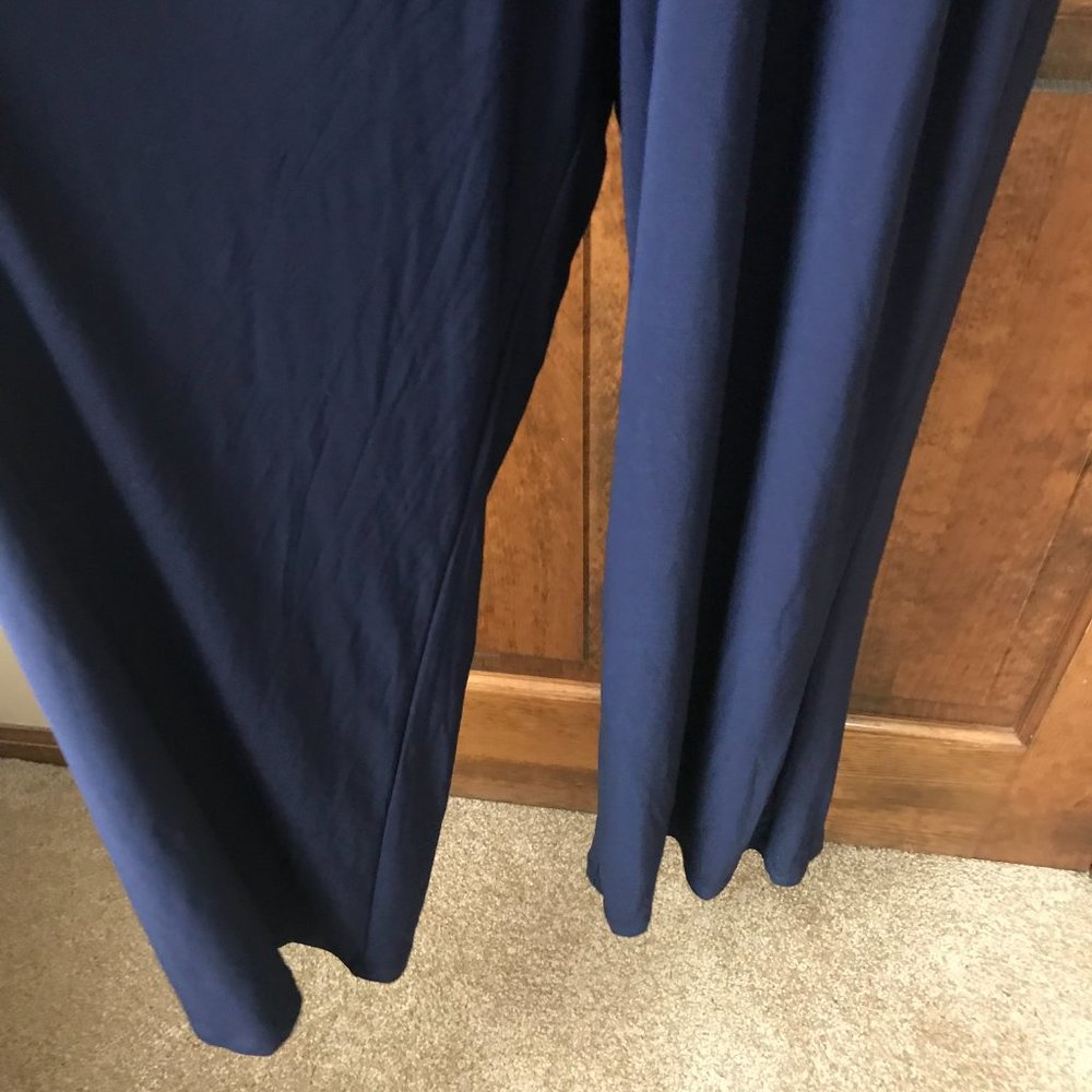 Nikki by Nikki Poulos Navy V-Neck Jumpsuit Size 1X - Picture 7 of 12